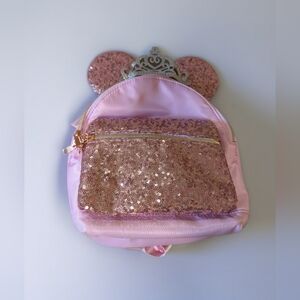 Disney Cruise Bibbidi Bobbidi Boutique Pink‎ Princess Sequin Mini Backpack